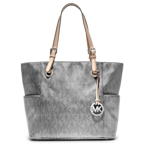 michael kors gray tote with front pocket|Michael Kors neverfull tote.